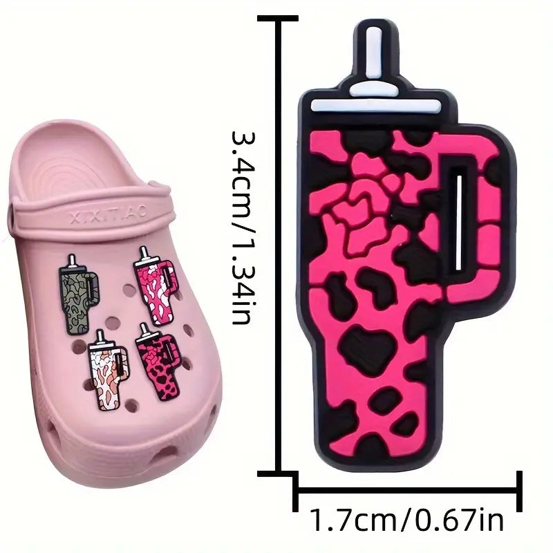 Colourful cup croc charms