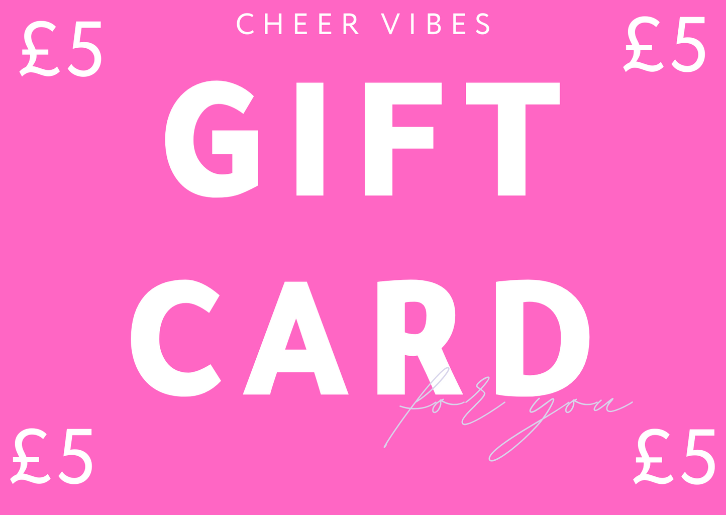 Cheer Vibes gift card
