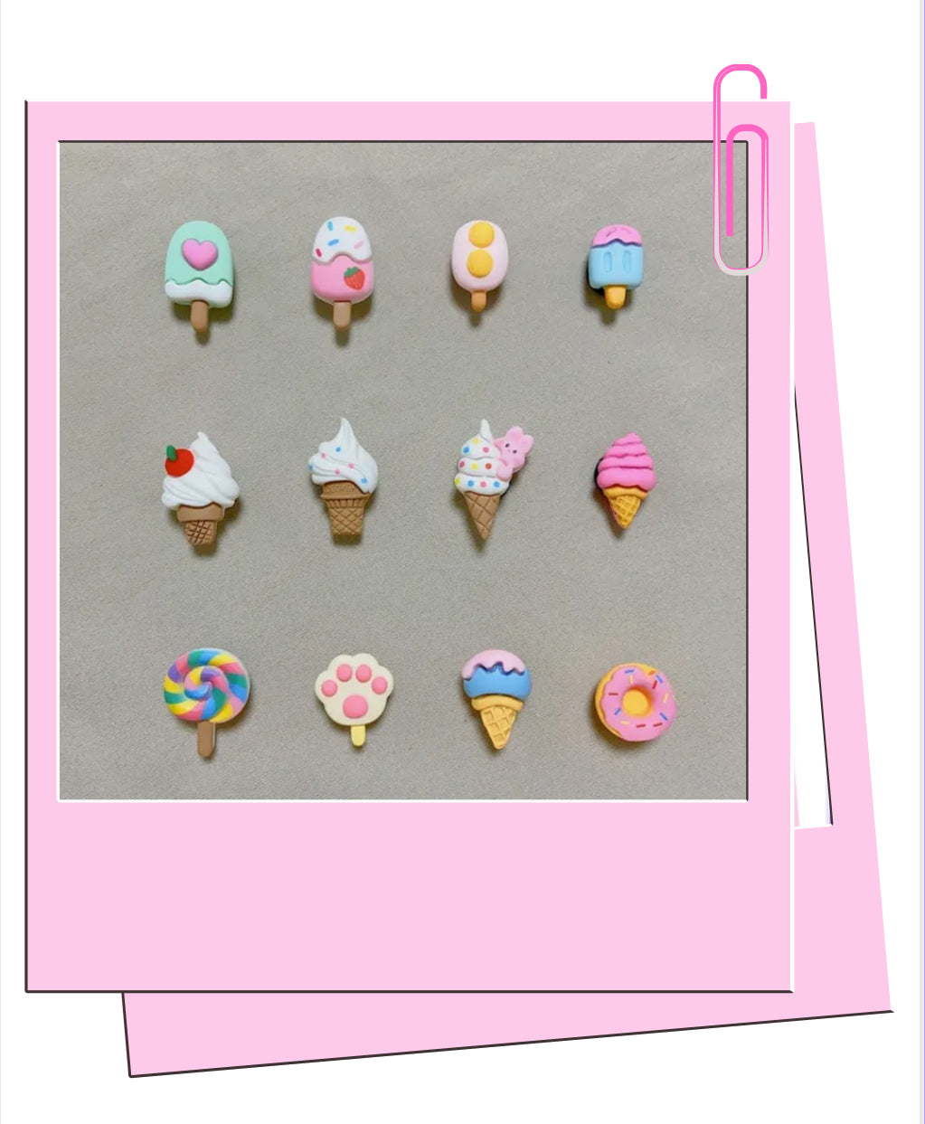 Ice cream croc charms