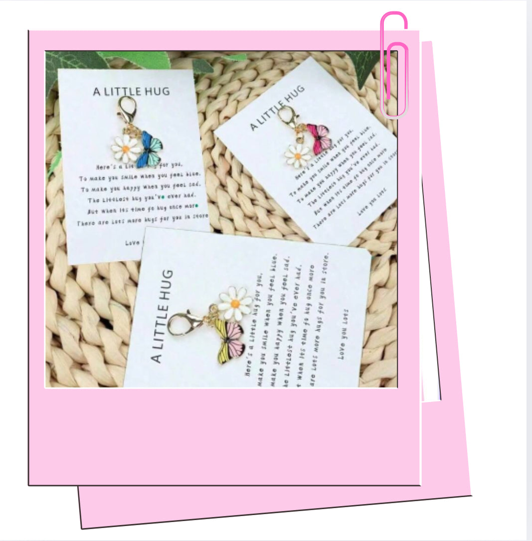 Butterfly charm pocket hug