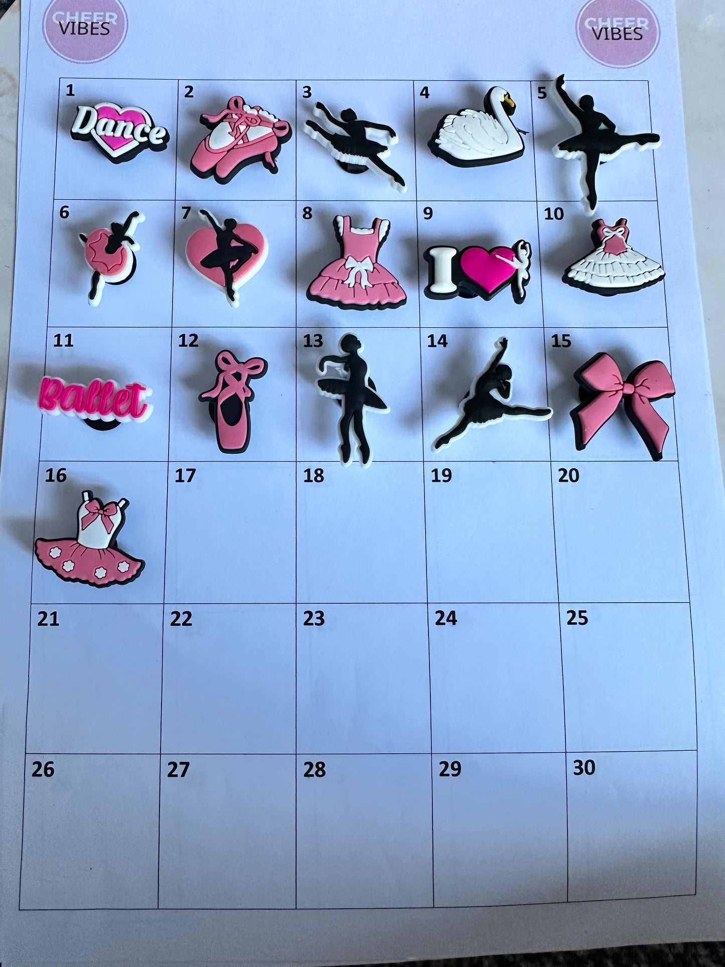 Ballet croc charms