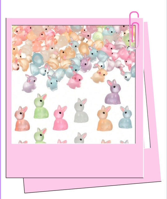 Colourful glow rabbits