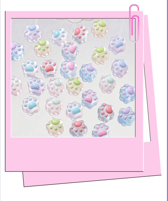Mini colourful paw prints