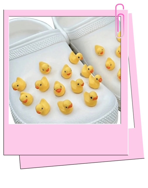 Yellow duck croc charms