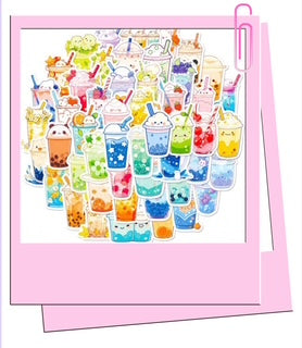 Cute boba stickers