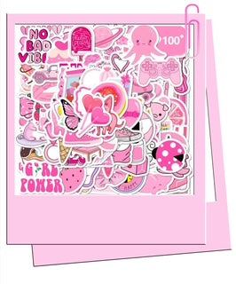 Pink stickers A
