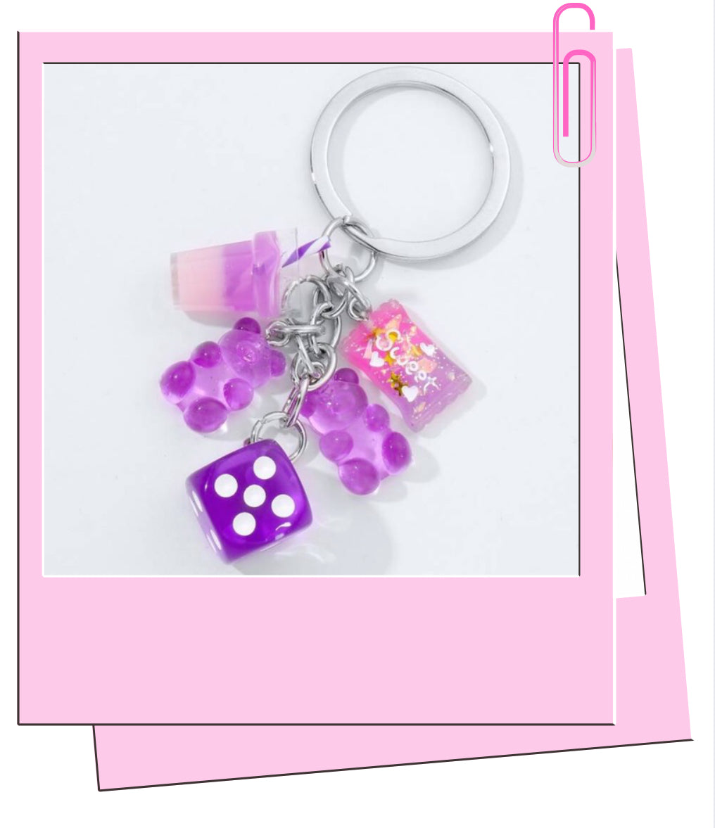 Gummy Bear Dice Keyring