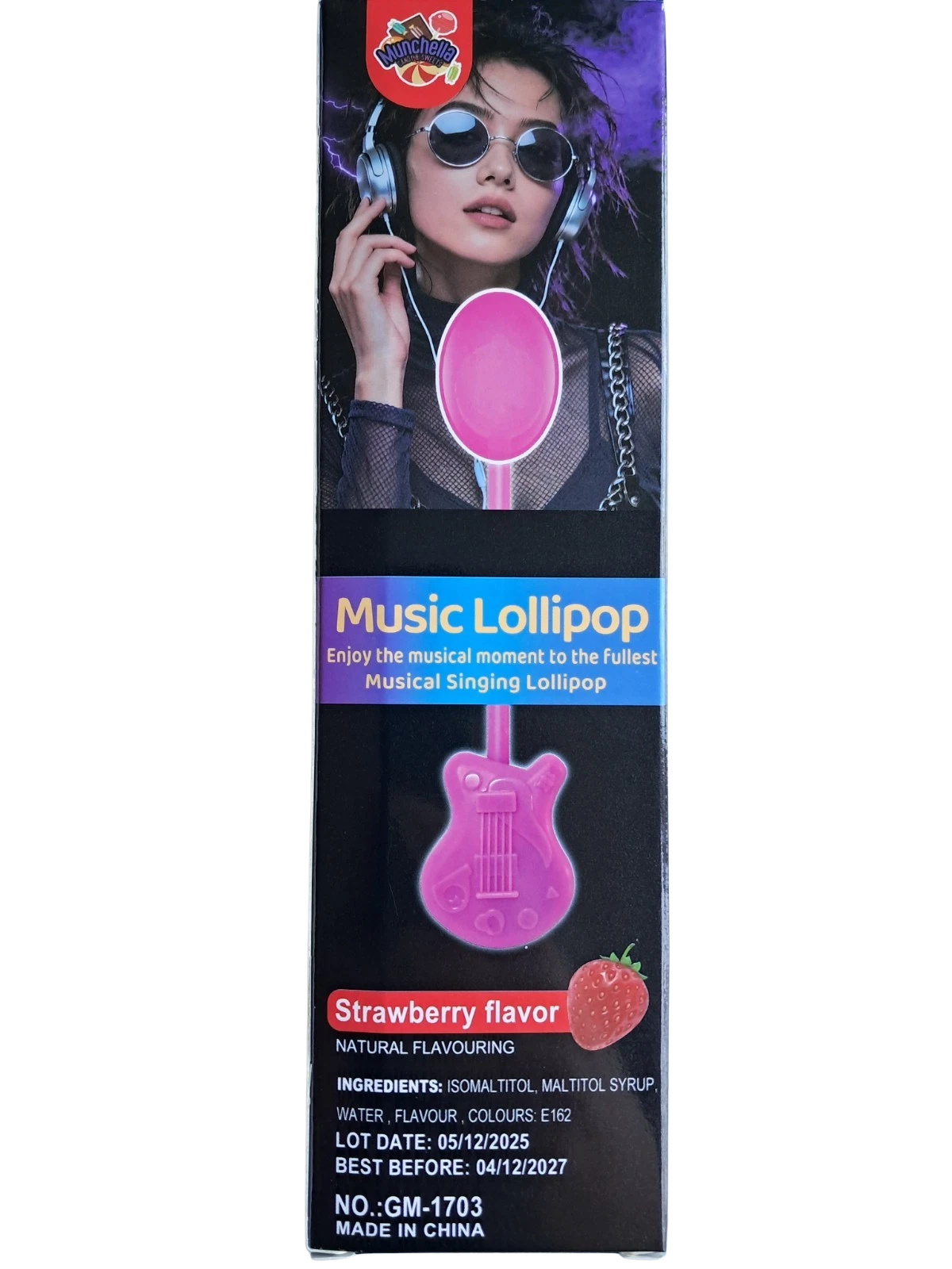 Music lollypop strawberry