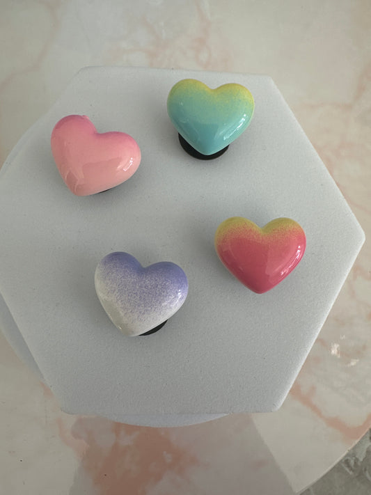 Heart croc charms