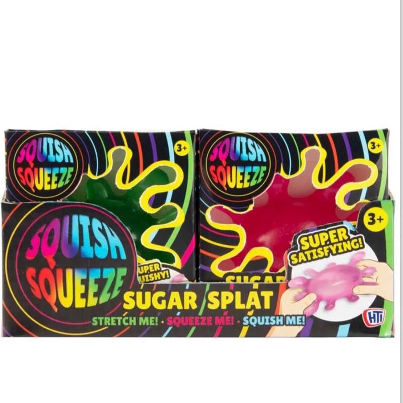Squish Squeeze Sugar Splat Squishy Toy Stretch Squeeze Fidget Random Colour