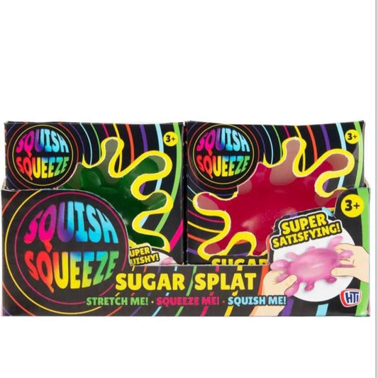 Squish Squeeze Sugar Splat Squishy Toy Stretch Squeeze Fidget Random Colour