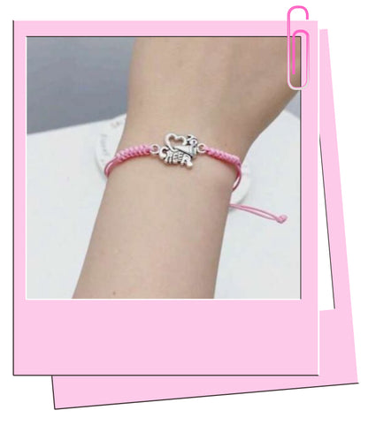 Pink cheer bracelet