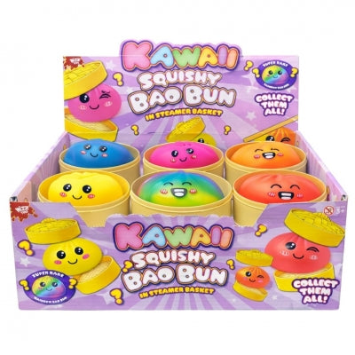 Kawaii Neon Squishy Bao Bun with Rare Rainbow Dumpling 8.5cm