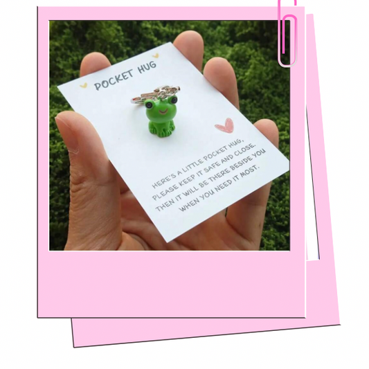 Frog charm pocket hug