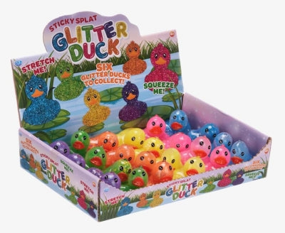 Sticky Splat Duck 2.5" Glittered
