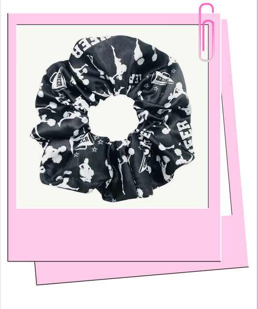 Black cheer hair scrunchie