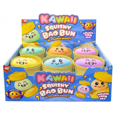 Kawaii Pastel Squishy Bao Bun with Rare Gold Dumpling 8.5cm
