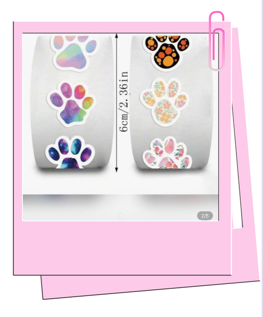 Mini paw stickers