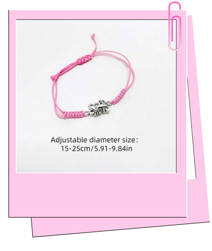 Pink cheer bracelet