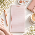 Magnetic To-Do List – Blush Pink Daily Planner & Fridge Checklist