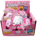 Giggletastic Bubble Tea Buddies retail display with individually packaged assorted squishy bubble tea characters