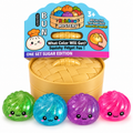 Rainbow Mystery Squishy Bun Sugar Edition – 4 Pack Glitter Dumpling Fidget Toys