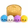 Rainbow Mystery Squishy Bun – 4 Pack Sensory Fidget Toys