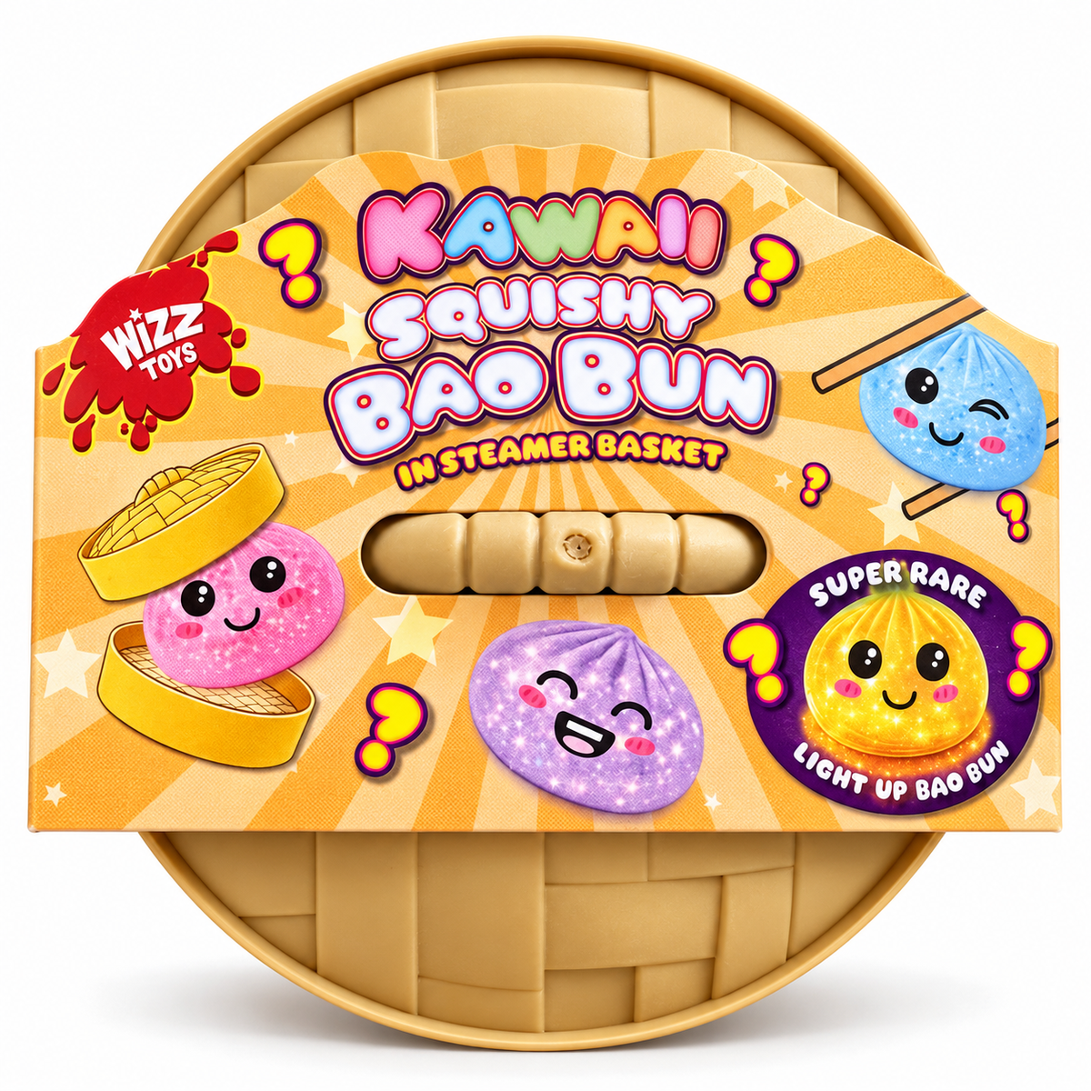 Kawaii Squishy Bao Bun Mystery Toy – Super Rare Light Up Dumpling 8.5cm