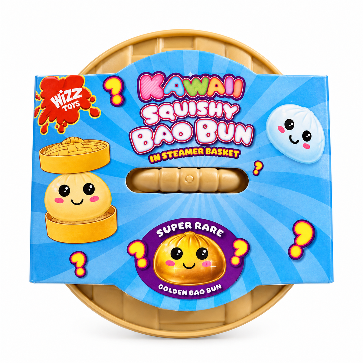 Kawaii Pastel Squishy Bao Bun with Rare Gold Dumpling 5.5cm