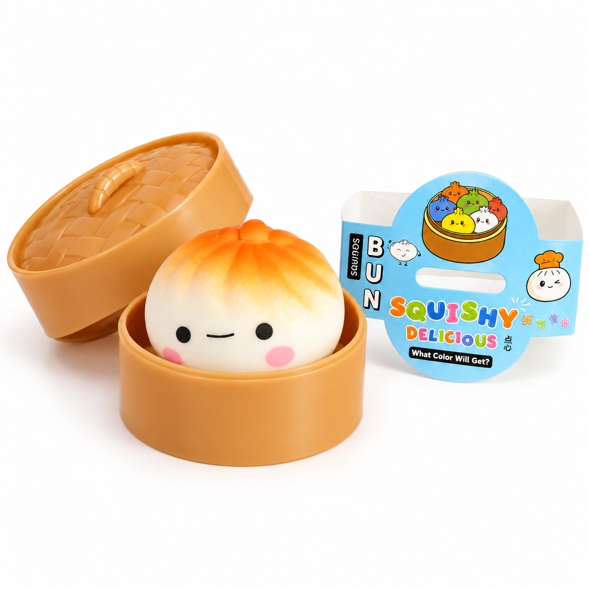 Squishy Dumpling Bun in Steamer Basket 5.5CM