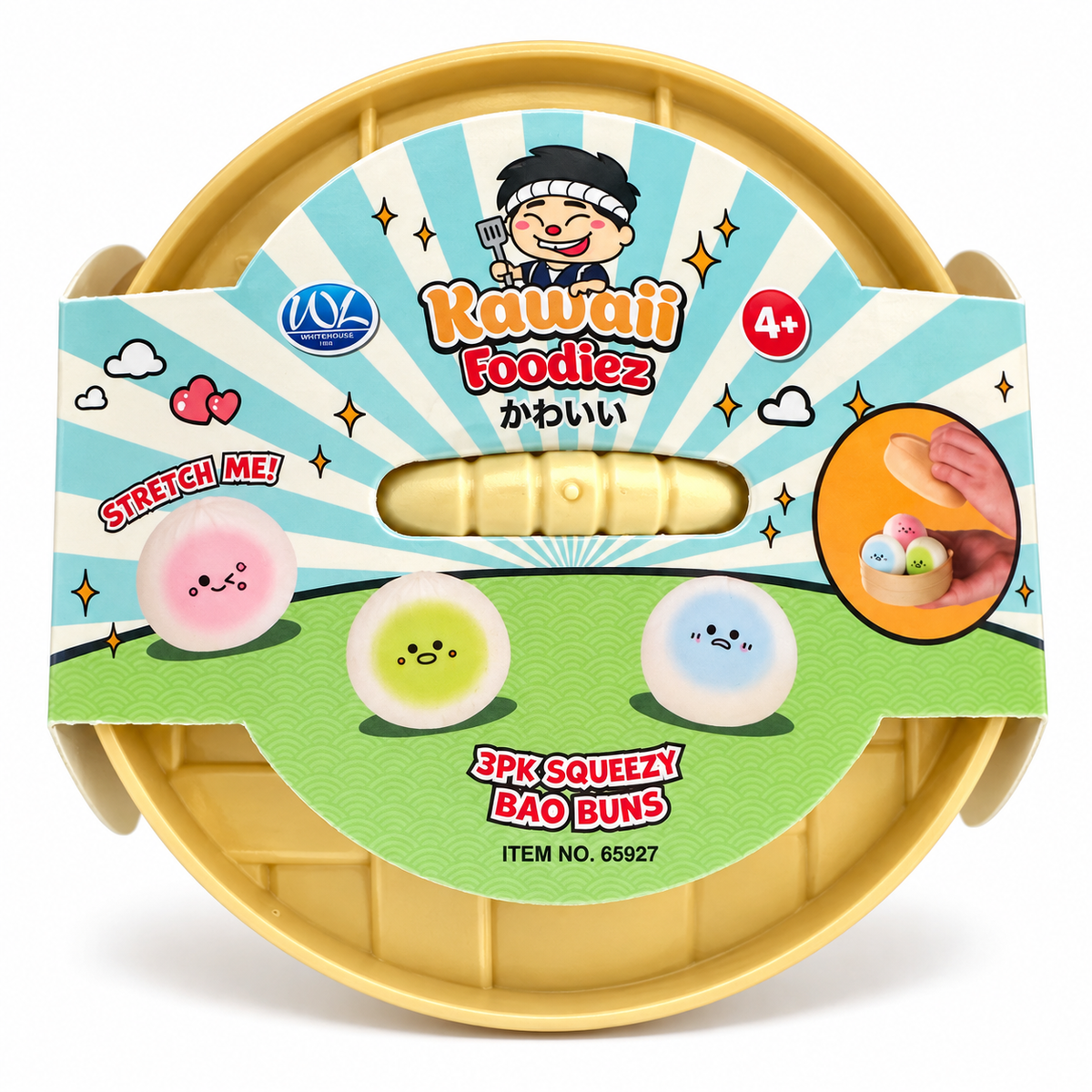 Kawaii Foodiez Squeezy Bao Buns – 3 Pack 4.5cm