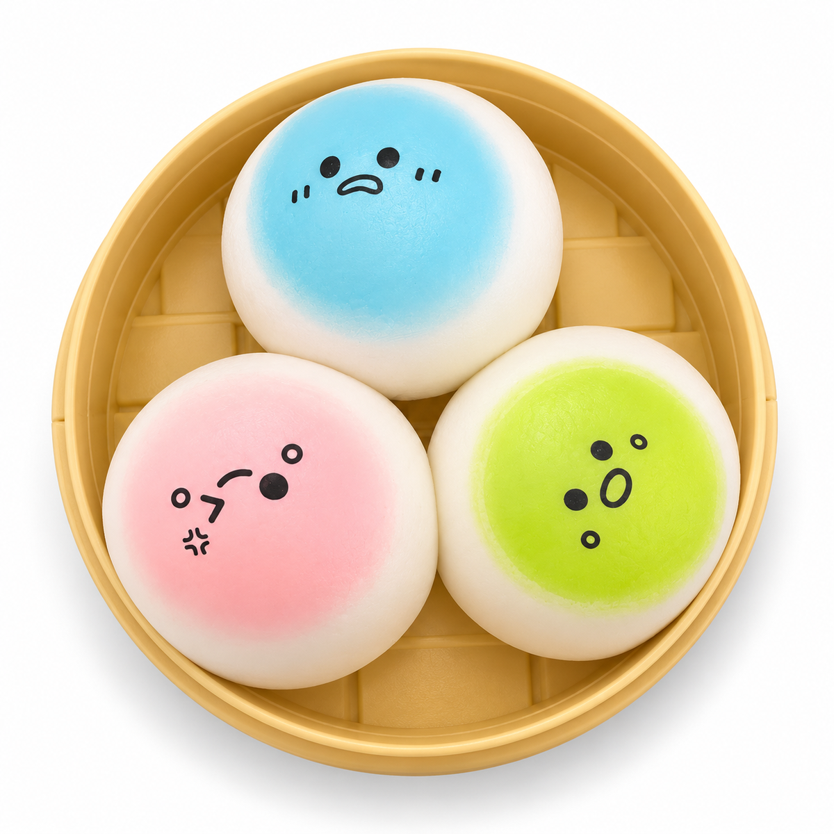 Kawaii Foodiez Squeezy Bao Buns – 3 Pack 4.5cm