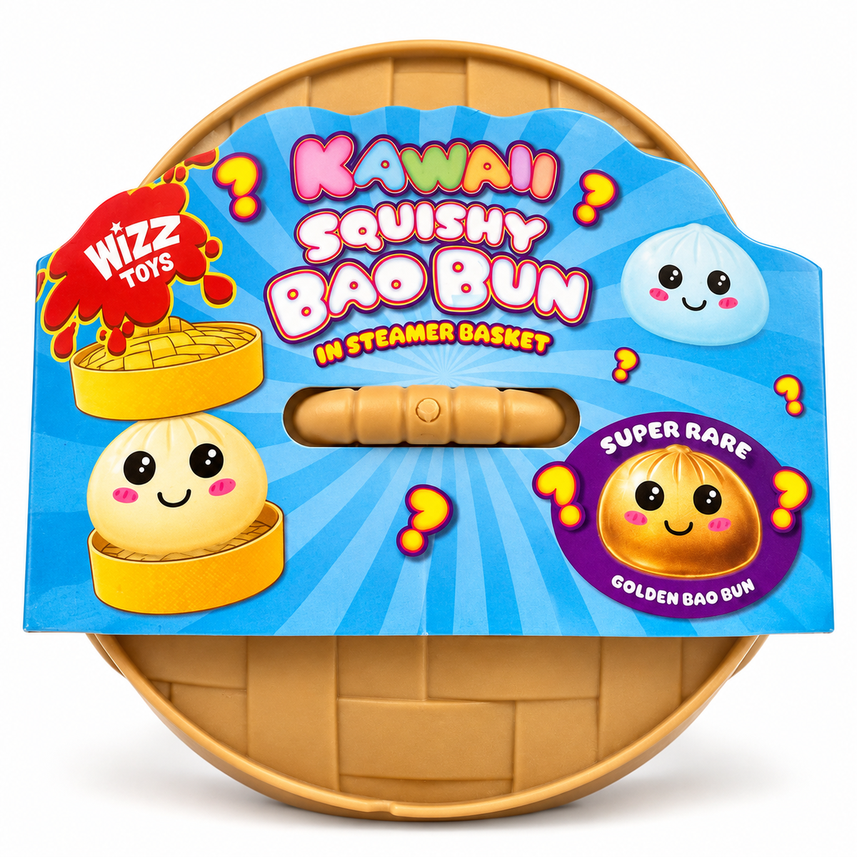Kawaii Pastel Squishy Bao Bun with Rare Gold Dumpling 8.5cm