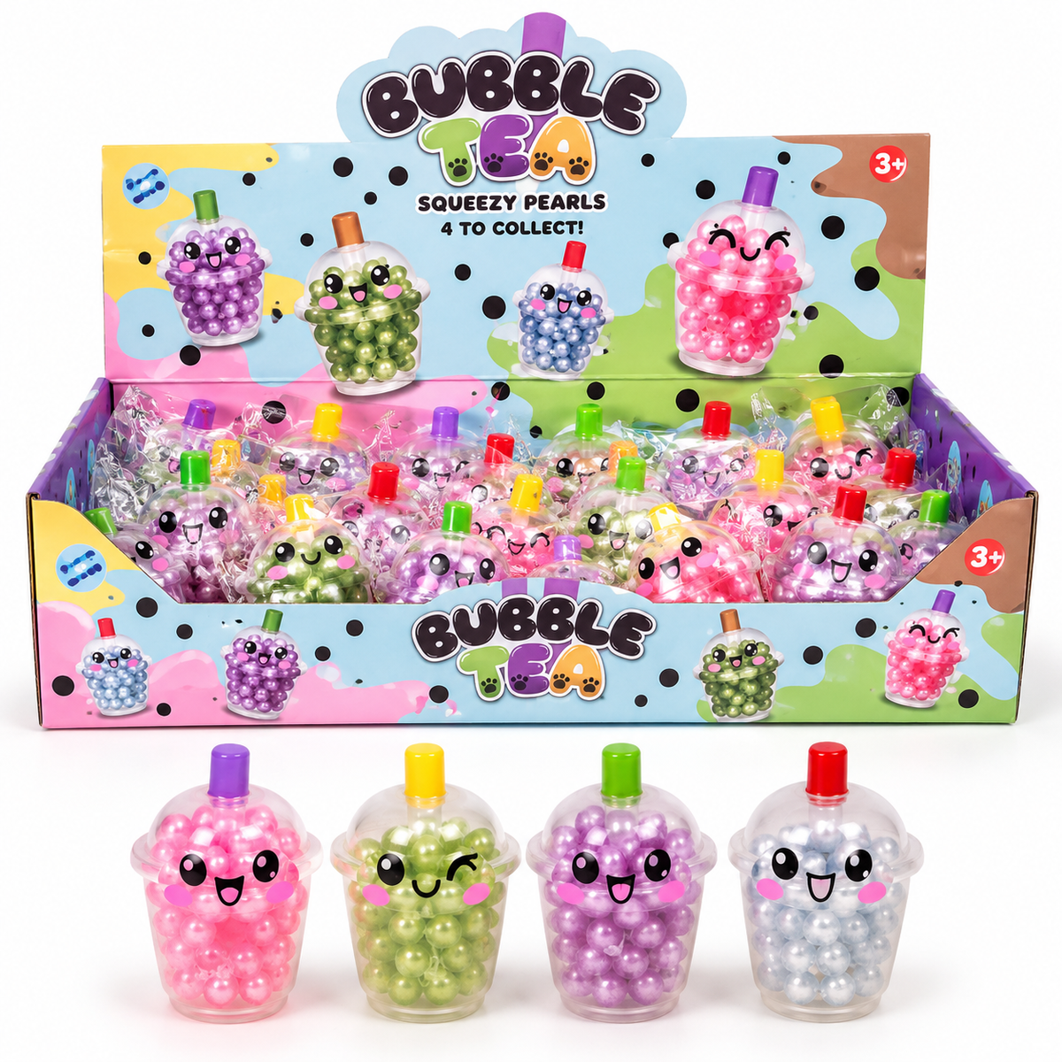 Squeezy Pearls Bubble Tea 75mm – Sensory Squishy Fidget Toy