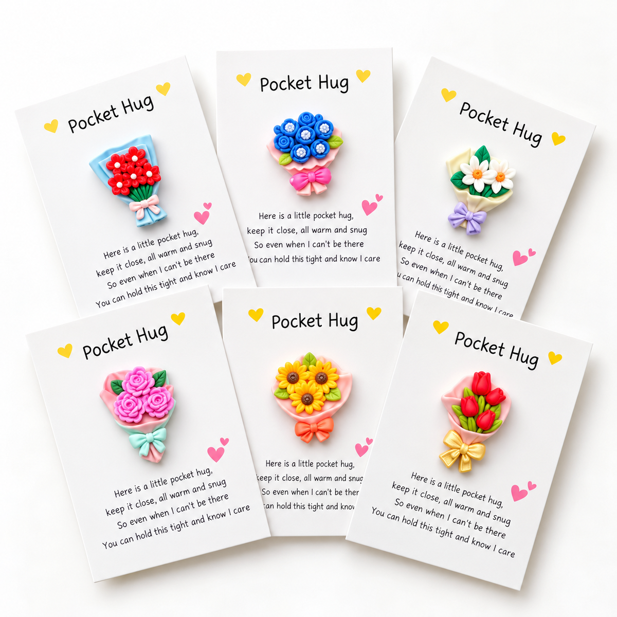 Flower Bouquet Pocket Hug – Mini Floral Keepsake