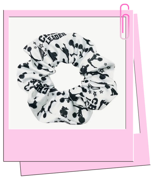 White cheer hair scrunchie ￼