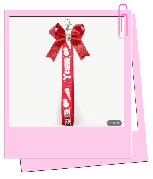 Red cheer bag charm