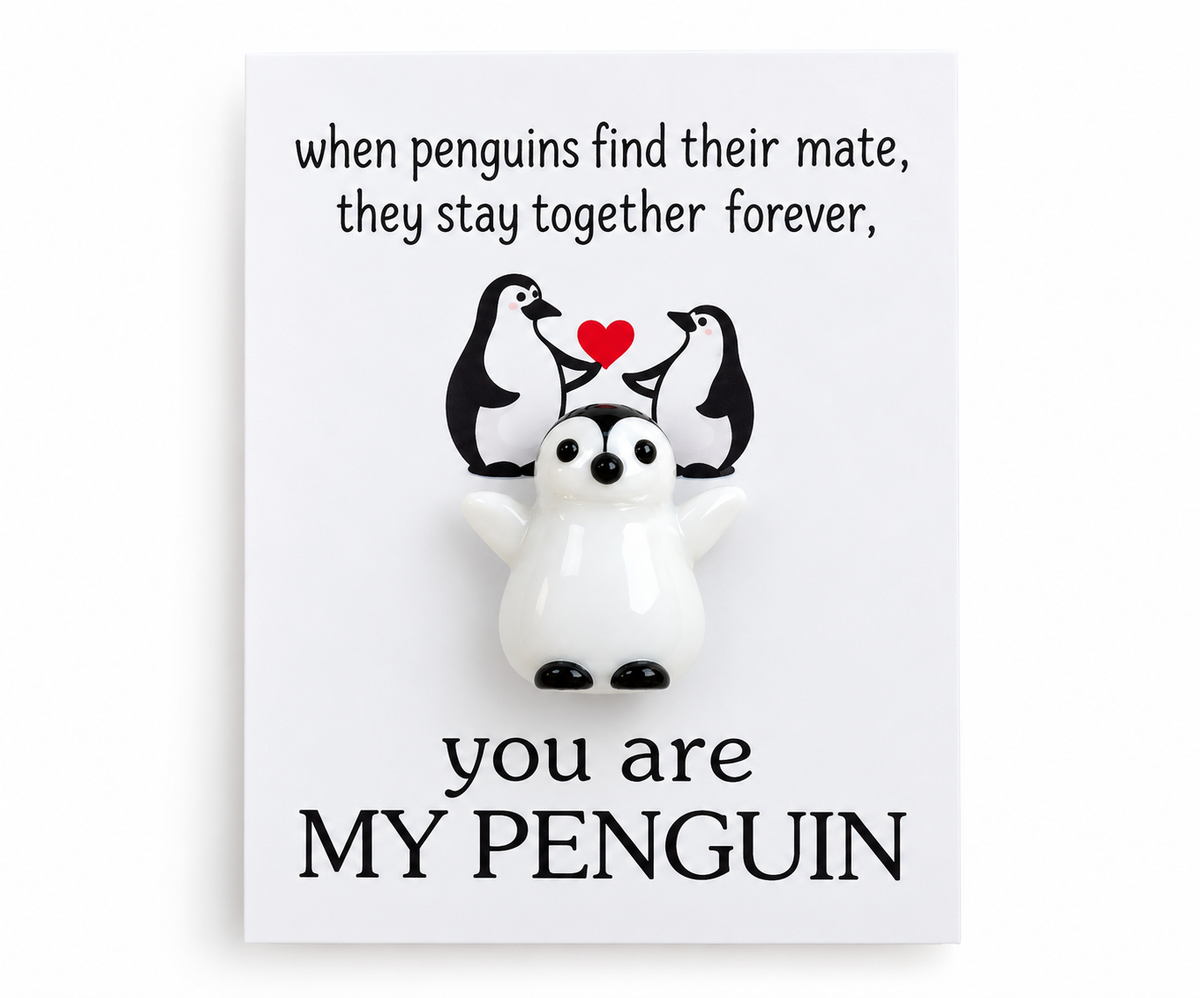My Penguin Pocket Hug – cute friendship penguin keepsake gift on a Forever Penguin card from Cheer Vibes