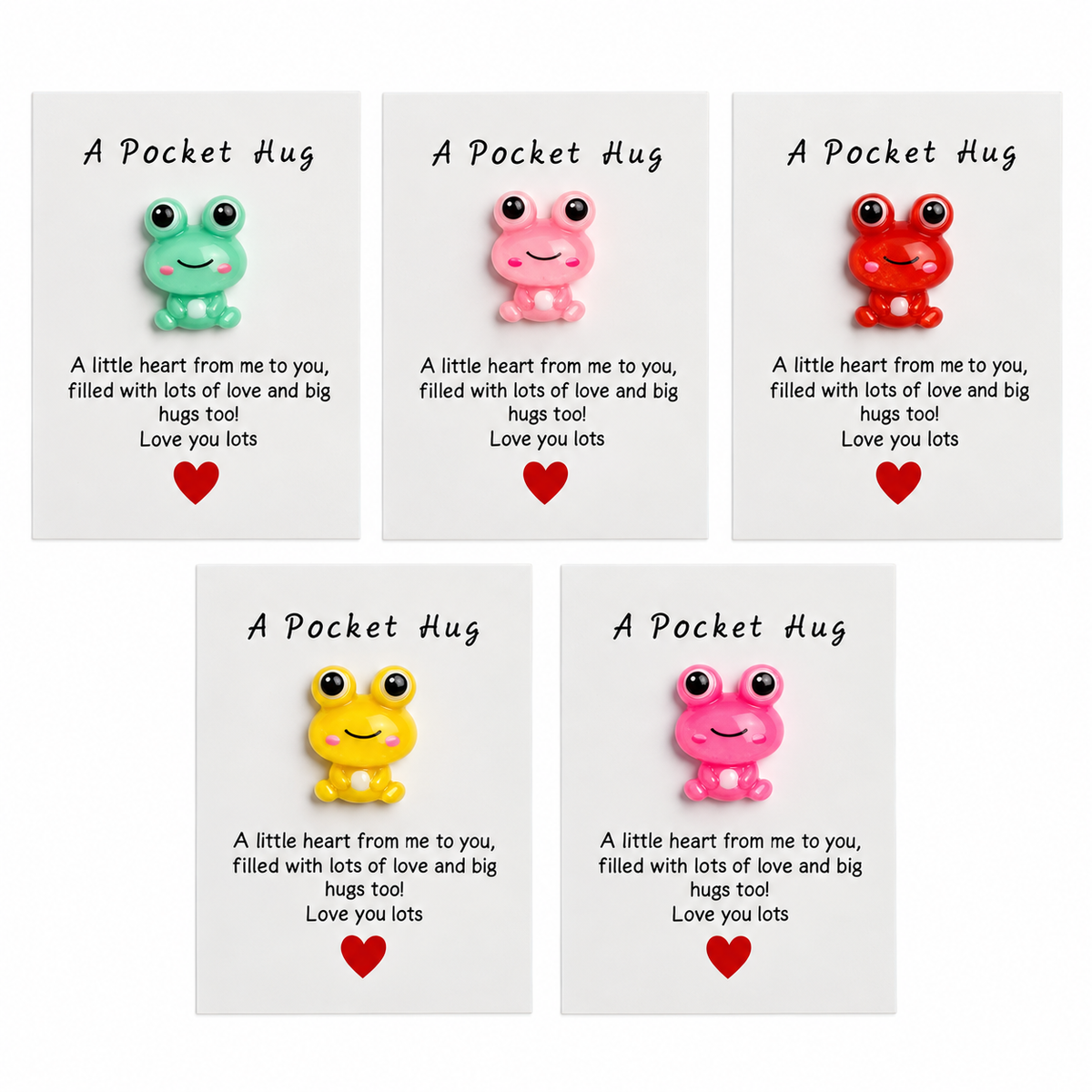 Frog Pocket Hug – Colourful Animal Keepsake