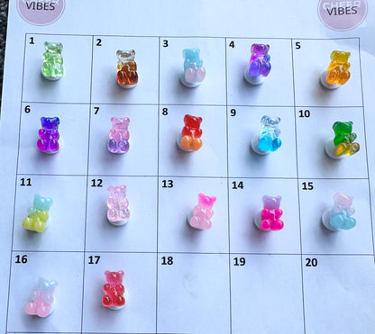 Two tone Gummy Bear croc charm