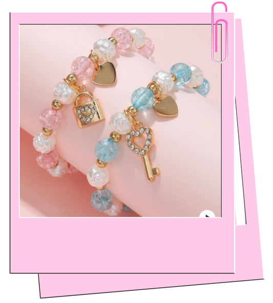 Lock and key bracelet
