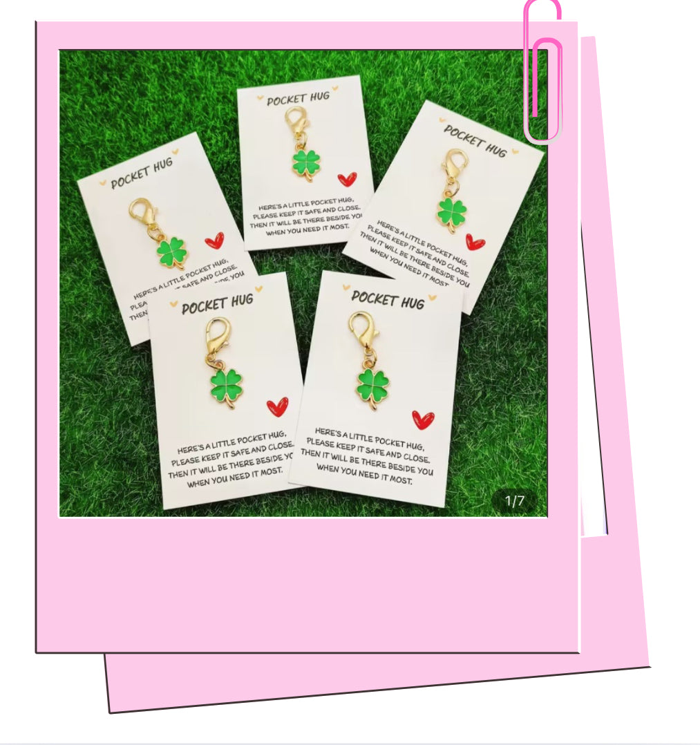 Four leaf clover pocket hug