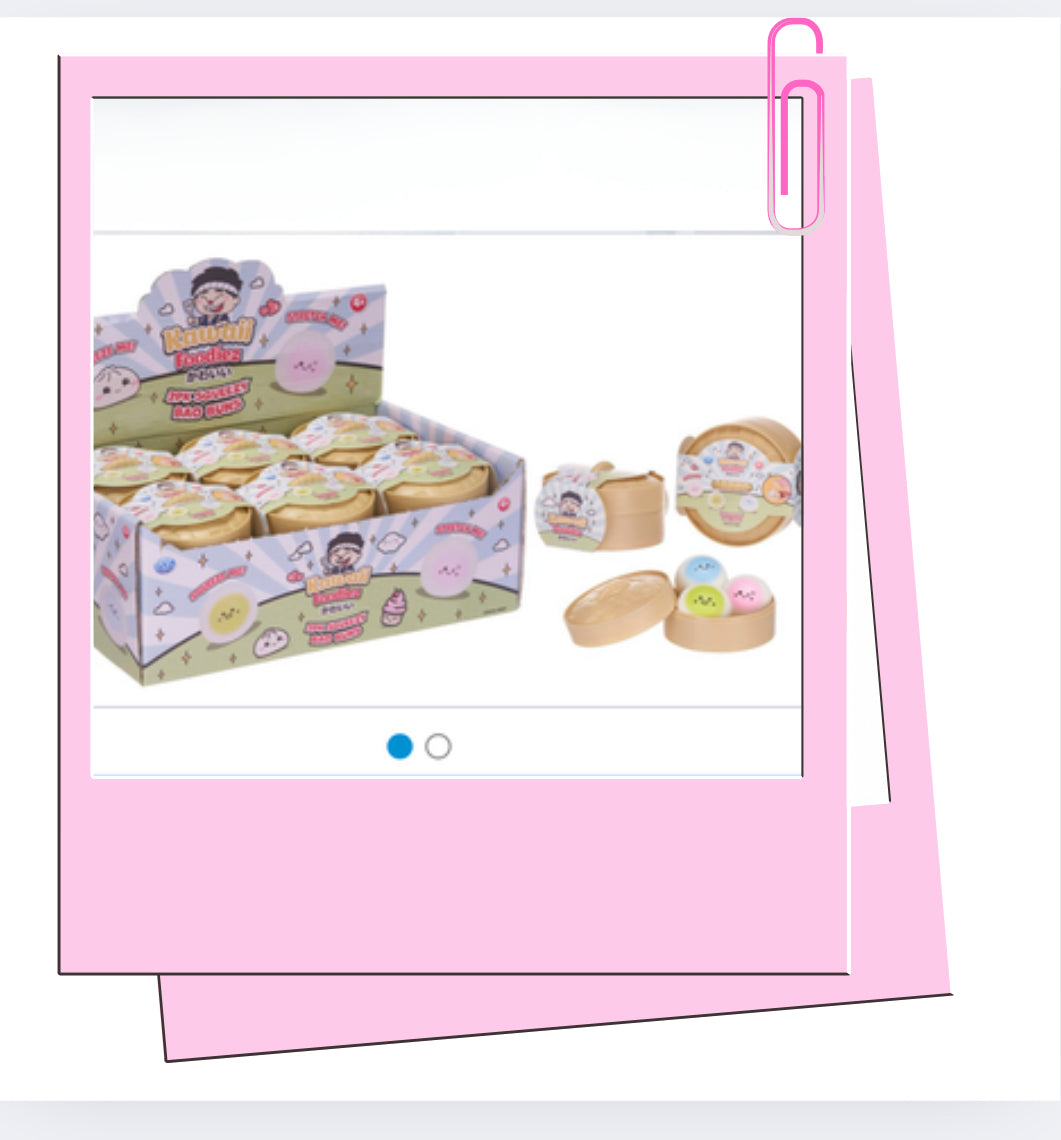Kawaii Foodiez Squeezy Bao Buns 3 pack Dumpling 4.5cm