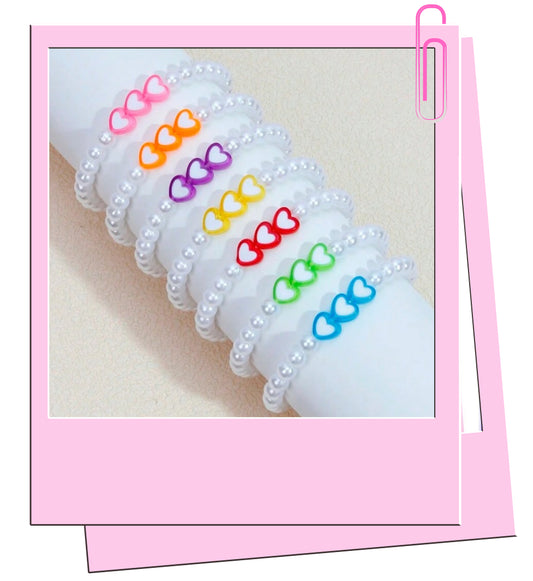 Pearl heart bracelet