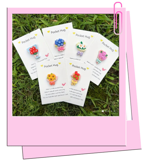 Flower bouquet pocket hug