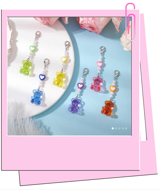 Heart bear charm
