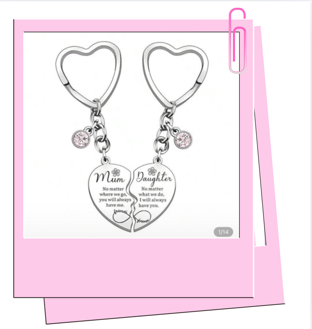 Mum & Daughter keyring