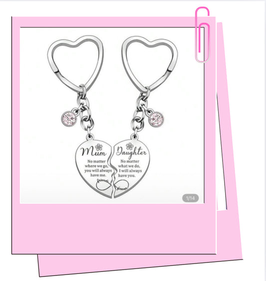 Mum & Daughter keyring