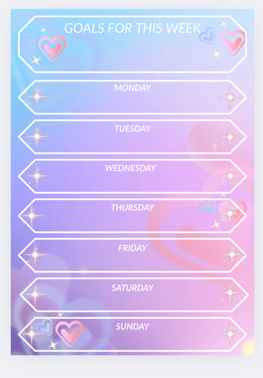Weekly planner