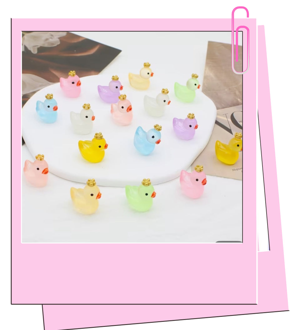 Royal duck croc charm